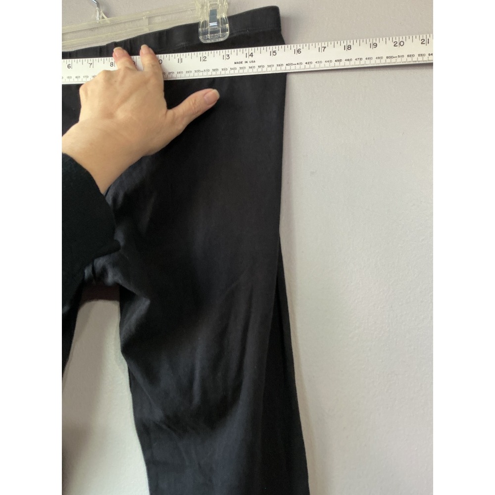 JW Los Angeles Black Floral Embroidered Leggings Womens Size Medium Boho Pants - Picture 6 of 9